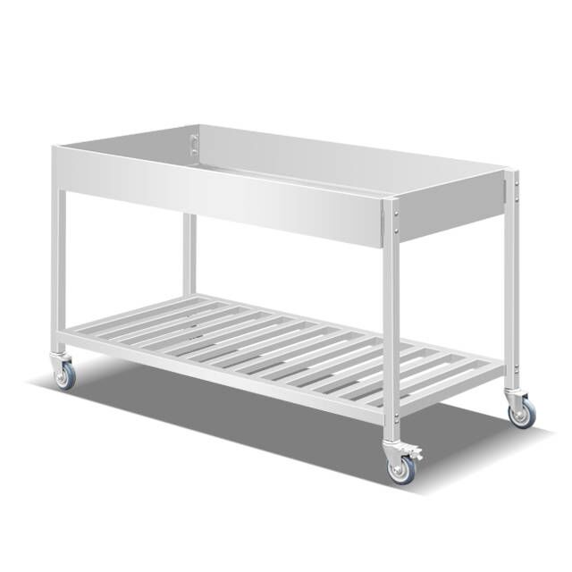Heavy Equipment Kitchen - Troli Penyimpanan Kacang Stainless Steel Komersial