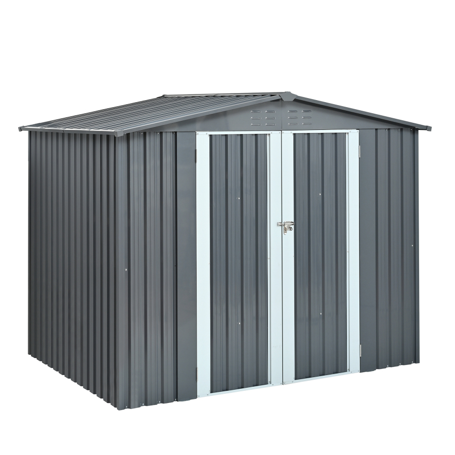 Heavy Equipment Storage Yard - Gudang Penyimpanan Logam dengan Pintu Ganda,
