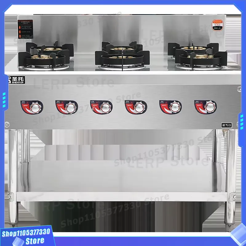 Heavy Equipment Kitchen - Kompor Gas 6 Tungku Komersial untuk