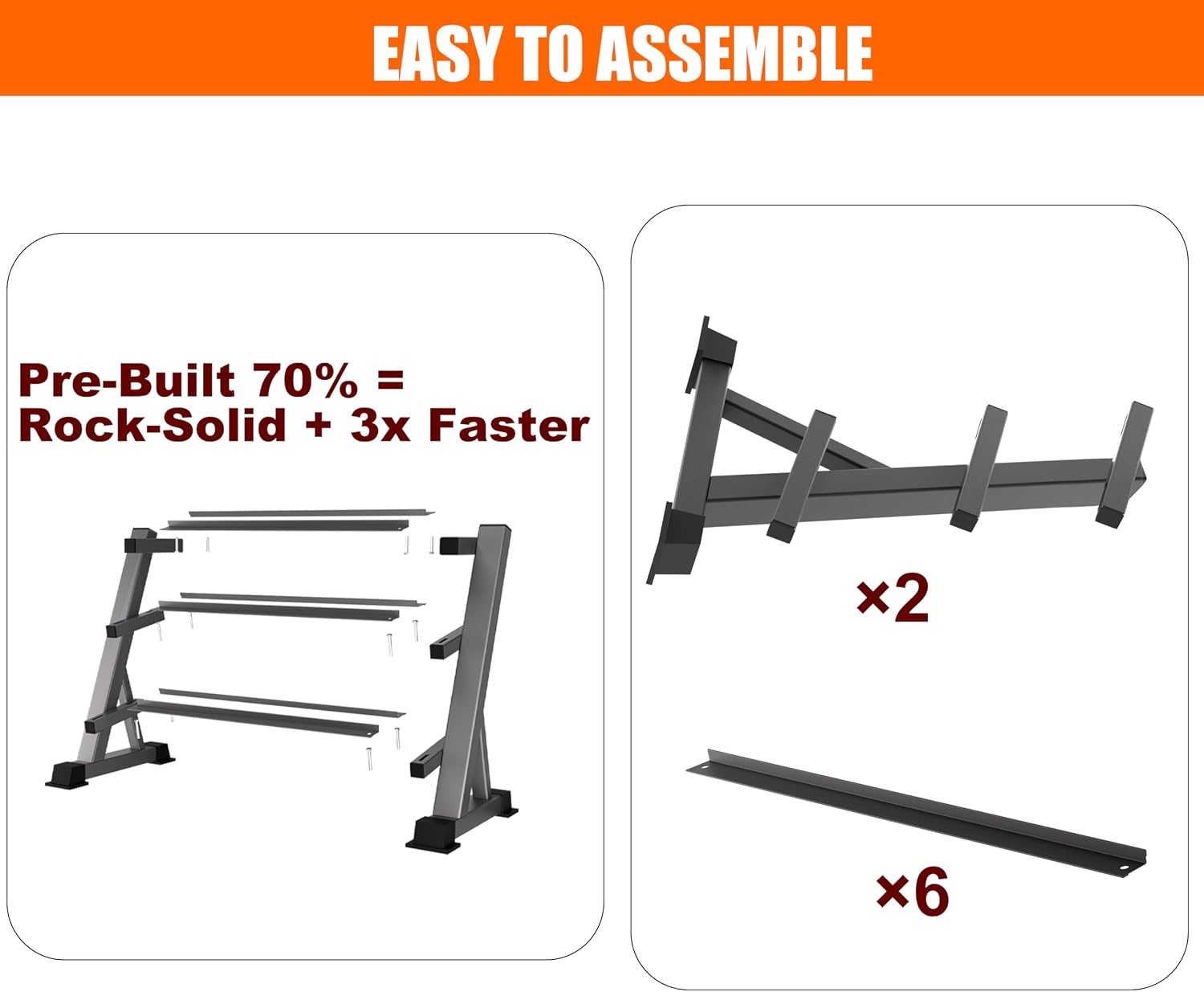 Rak Dumbbell Tiga Tingkat Heav - Heavy Equipment Training ulasan dan harga