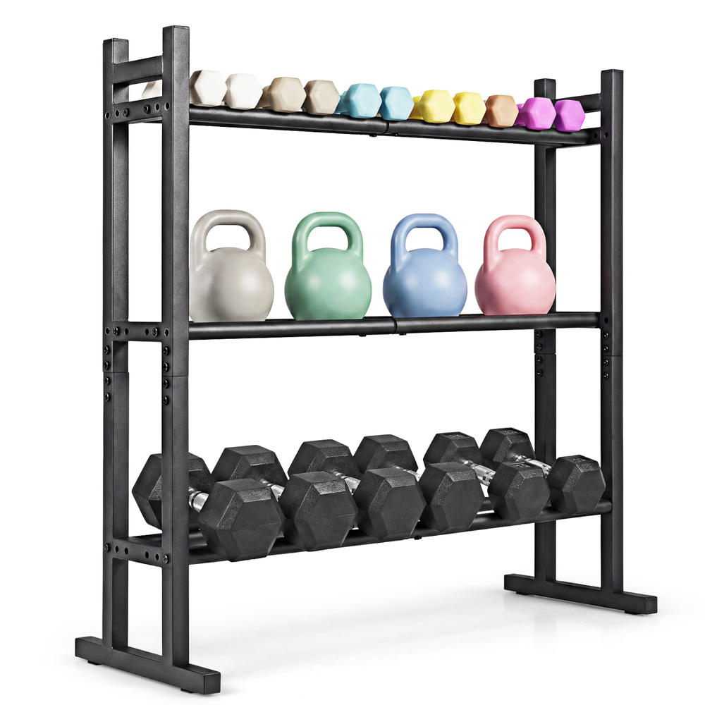 Rak Dumbbell 3 Tingkat Heavy D - Heavy Equipment Training ulasan dan harga